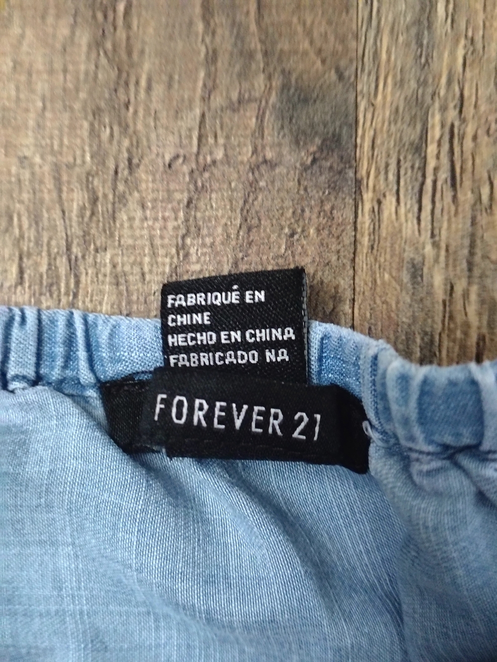 Forever 21 Light Blue Off-the-Shoulder Embroidered Top - Picture 3 of 4